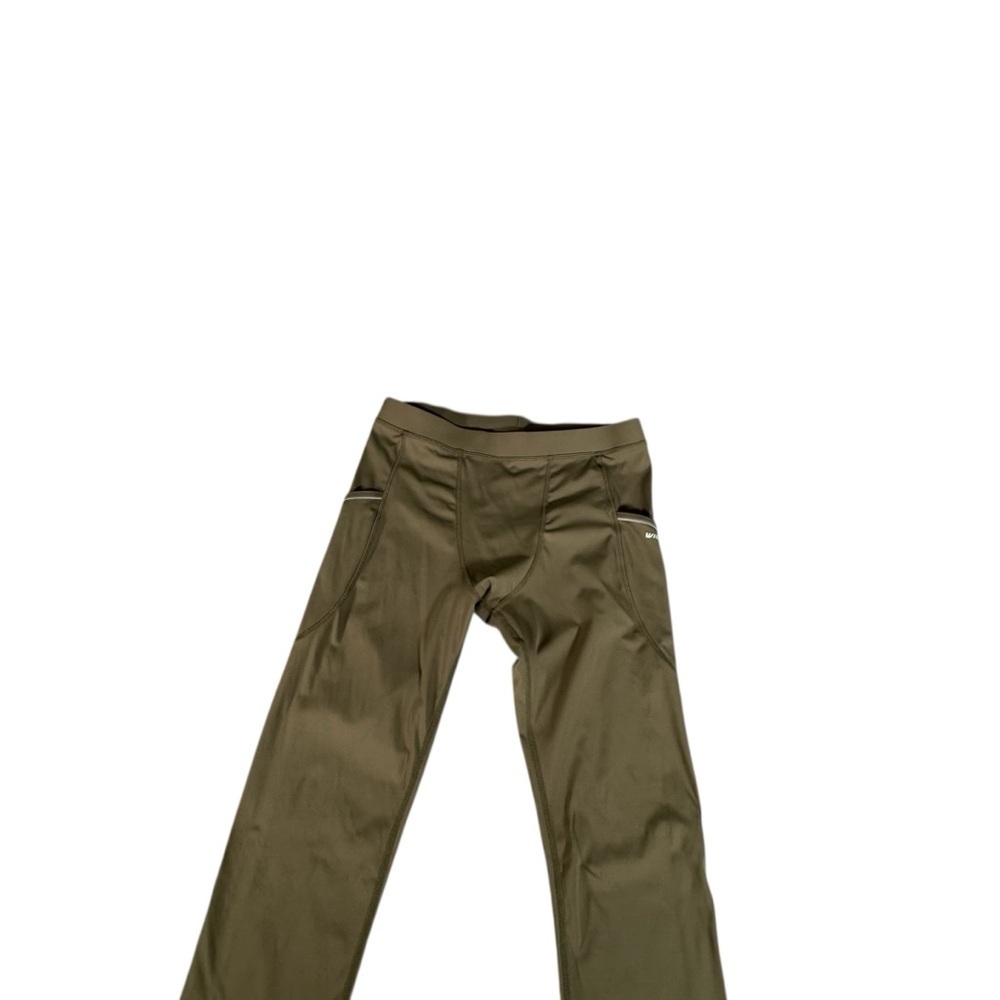 Willit Women’s Thermal Running Leggings XL Olive Green Stretch Workout Pants - Picture 2 of 8